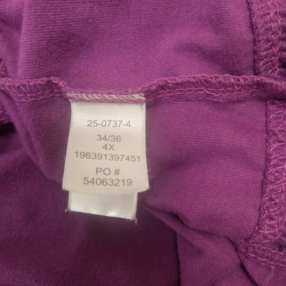 Woman Within 4X Purple Tiered Skirt Plus Size‎ Elastic Waist Casual Comfy - Picture 7 of 10
